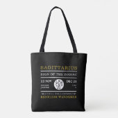 Sagittarius Sign van de Zodiac, Astrologisch Tote Bag (Achterkant)