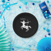 Sagittarius Silver Archer Zodiac Papieren Bordje (Feest)