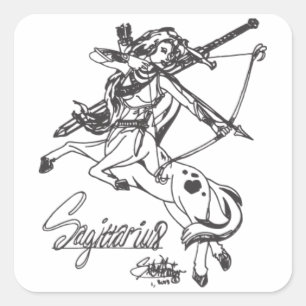 Sagittarius Square Sticker Sheet Astrology