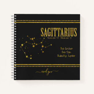 Sagittarius Star Zodiac Sign Notebook Notitieboek