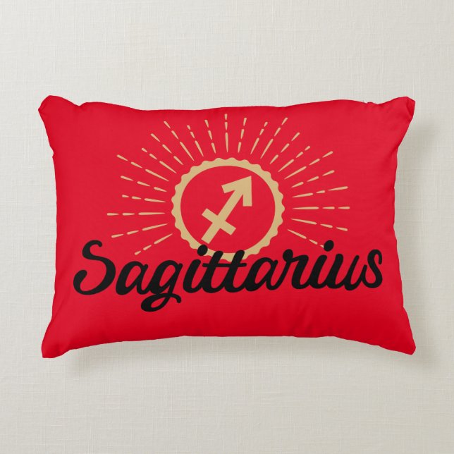 Sagittarius Starburst Symbol Accent Kussen (Voorkant)