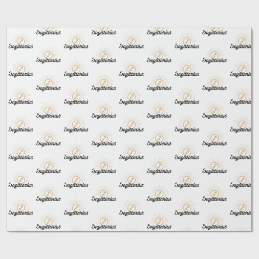 Sagittarius Starburst Symbol Cadeaupapier (Vlak)