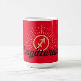 Sagittarius Starburst Symbol Red Koffiemok