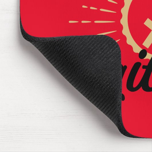 Sagittarius Starburst Symbol Red Muismat (Hoek)