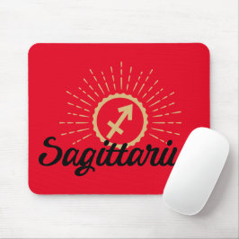 Sagittarius Starburst Symbol Red Muismat