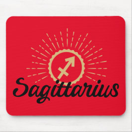 Sagittarius Starburst Symbol Red Muismat