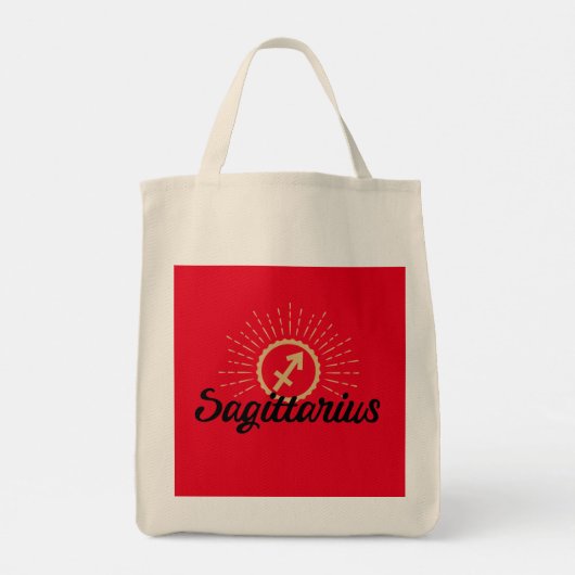 Sagittarius Starburst Symbol Tote Bag (Achterkant)