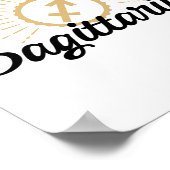 Sagittarius Starburst Zodiac Symbol Poster (Hoek)