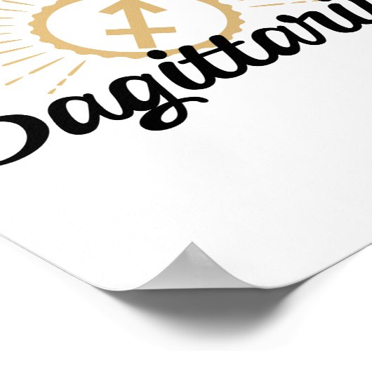 Sagittarius Starburst Zodiac Symbol Poster (Hoek)