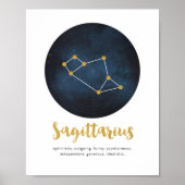 Sagittarius-sterbordafdrukken Poster (Voorkant)