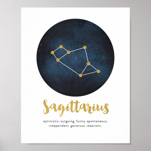 Sagittarius-sterbordafdrukken Poster (Voorkant)