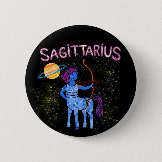 Sagittarius sterrenbeeld De Archer zodiac ster Ronde Button 5,7 Cm (Voorkant)