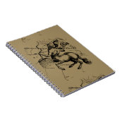 Sagittarius Sterrenbeeld Kaart Gravure Hevelius Notitieboek (Rechterzijde)