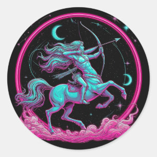 Sagittarius Sterrenbeeld Ronde Sticker