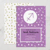 Sagittarius sterrenbeeld vuur teken uitnodiging sj (Voorkant / Achterkant)