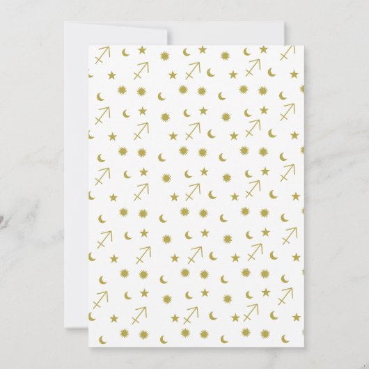 Sagittarius sterrenbeeld vuur teken uitnodiging te (Achterkant)