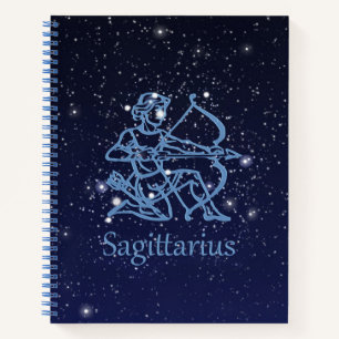 Sagittarius sterrenbeeld & Zodiac-teken met sterre Notitieboek