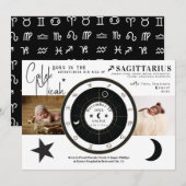 Sagittarius Sun & Moon Sign Birth Aankondiging (Voorkant / Achterkant)