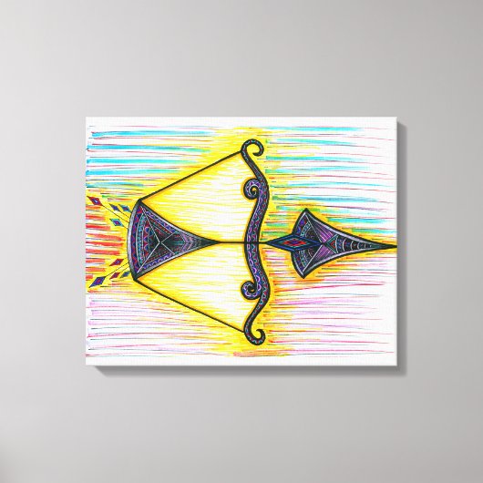 Sagittarius Symbol Canvas Afdruk (Voorkant)