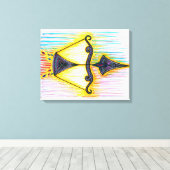 Sagittarius Symbol Canvas Afdruk (Insitu (Houten vloer))