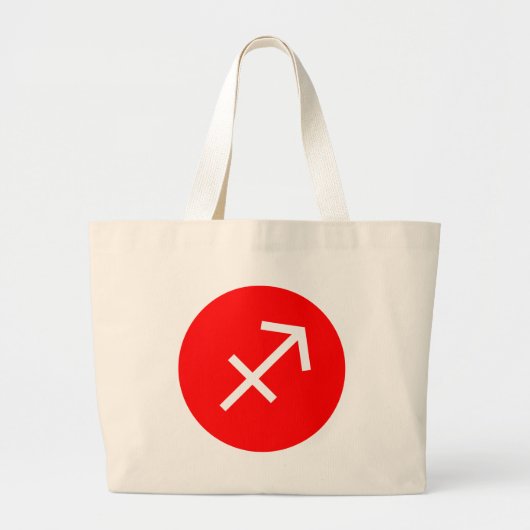 Sagittarius Symbol Grote Tote Bag (Voorkant)