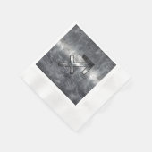 Sagittarius Symbool Grunge Distress Steel Style Servet (Hoek)