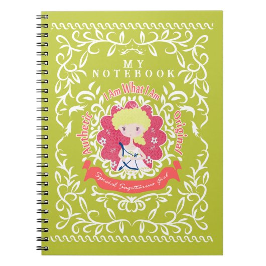 Sagittarius teken. Notitieboek (Voorkant)