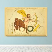 Sagittarius -  teken van het Afbeelding van de die Canvas Afdruk (Insitu (Houten vloer))