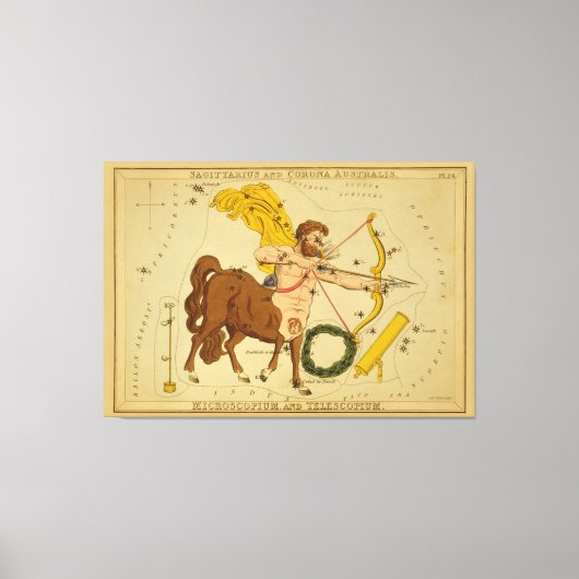 Sagittarius -  teken van het Afbeelding van de die Canvas Afdruk (Voorkant)
