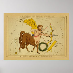 Sagittarius -  teken van het Afbeelding van de die Poster