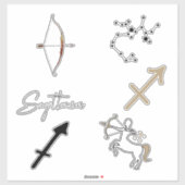 Sagittarius the Archer astrology zodiab verjaardag Sticker (Vel)