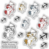 Sagittarius The Archer zodiac art Sticker (Voorkant)
