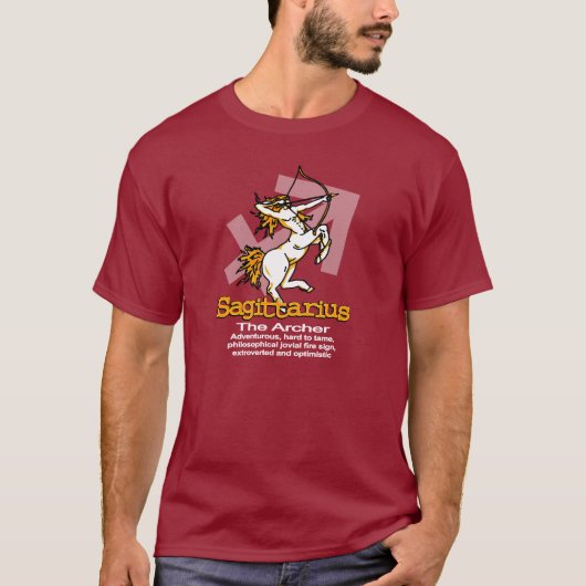 Sagittarius The Archer zodiac astrology t shirt (Voorkant)