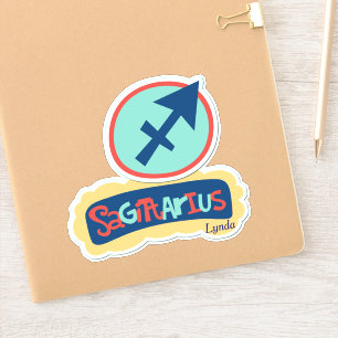 Sagittarius the Archer Zodiac Contour Sticker