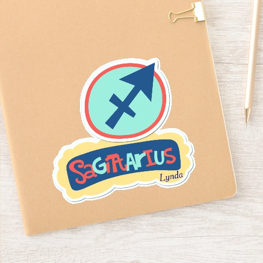 Sagittarius the Archer Zodiac Contour Sticker (Notitieboek)