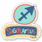 Sagittarius the Archer Zodiac Contour Sticker (Voorkant)