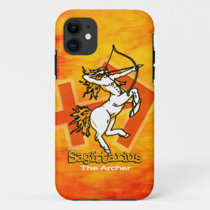 Sagittarius The Archer zodiac fire oranje Case-Mate iPhone Case