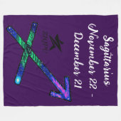 Sagittarius Throw Blanket Fleece Deken (Voorkant (Horizontaal))