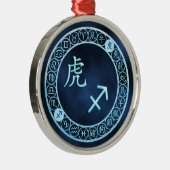 Sagittarius/Tiger Metalen Ornament (Rechts)
