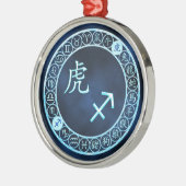 Sagittarius/Tiger Metalen Ornament (Links)