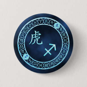 Sagittarius/Tiger Ronde Button 5,7 Cm
