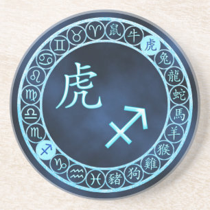 Sagittarius/Tiger Zandsteen Onderzetter