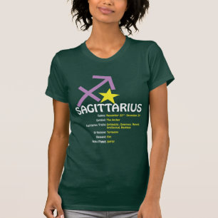 Sagittarius Traits Dames Dark Petite T-Shirt