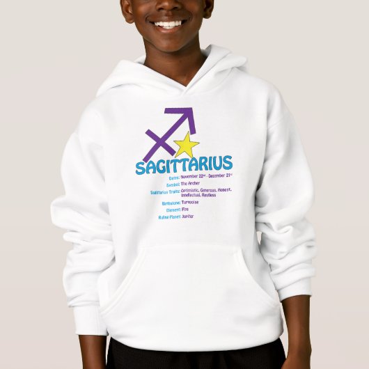 Sagittarius Traits Kinder Gebost Sweatshirt (Voorkant)