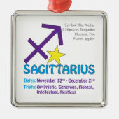 Sagittarius Traits Square Ornament (Voorkant)