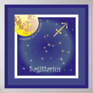 Sagittarius van 23 november tot en met 21 december poster