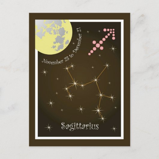 Sagittarius van 23 tot en met 21 december Postkart Briefkaart (Voorkant)