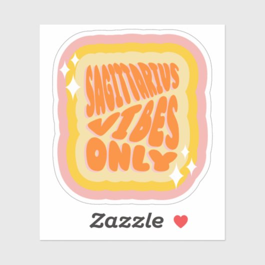 Sagittarius Vibes Only, Aesthetic Horoscope Sticker (Vel)