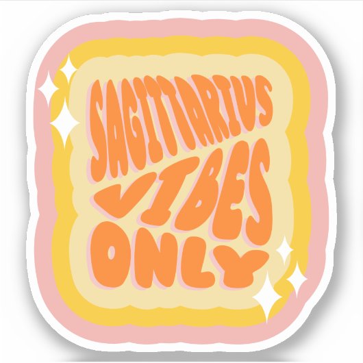 Sagittarius Vibes Only, Aesthetic Horoscope  Sticker (Voorkant)