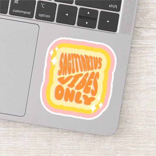 Sagittarius Vibes Only, Esthetische Horoscoop Sticker (Detail)